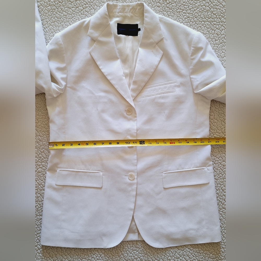 PROENZA SCHOULER Runway Sandis White Blazer Jacket Cotton Viscose US 10 Org$2290 - Picture 15 of 16